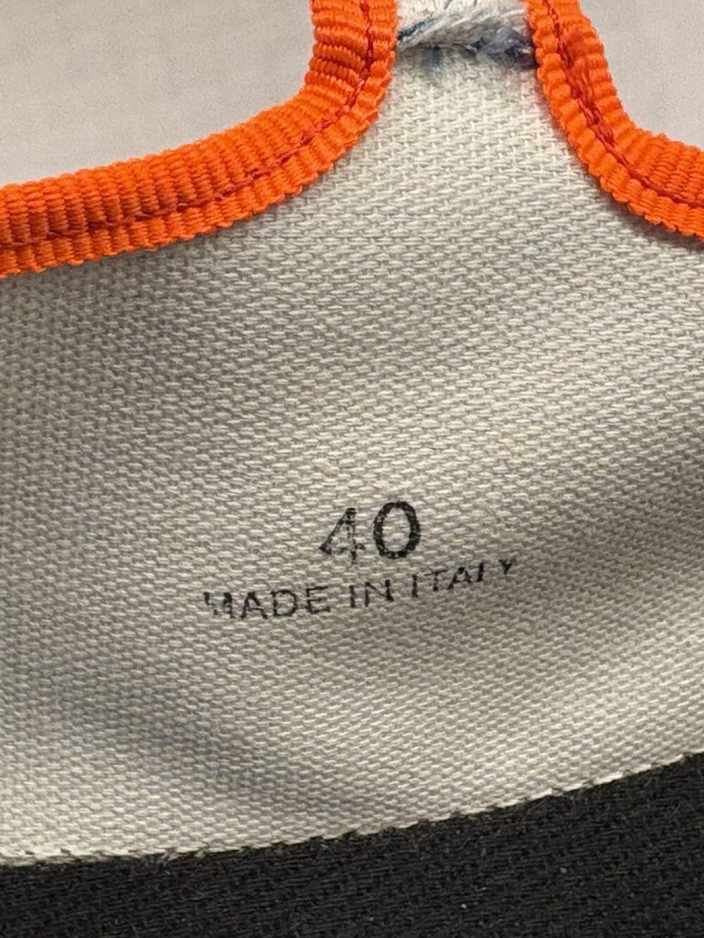 Drogheria Crivellini Mary Jane in Blue Moire and Orange Trim, Size 9 (40 EU) - Picture 5 of 9